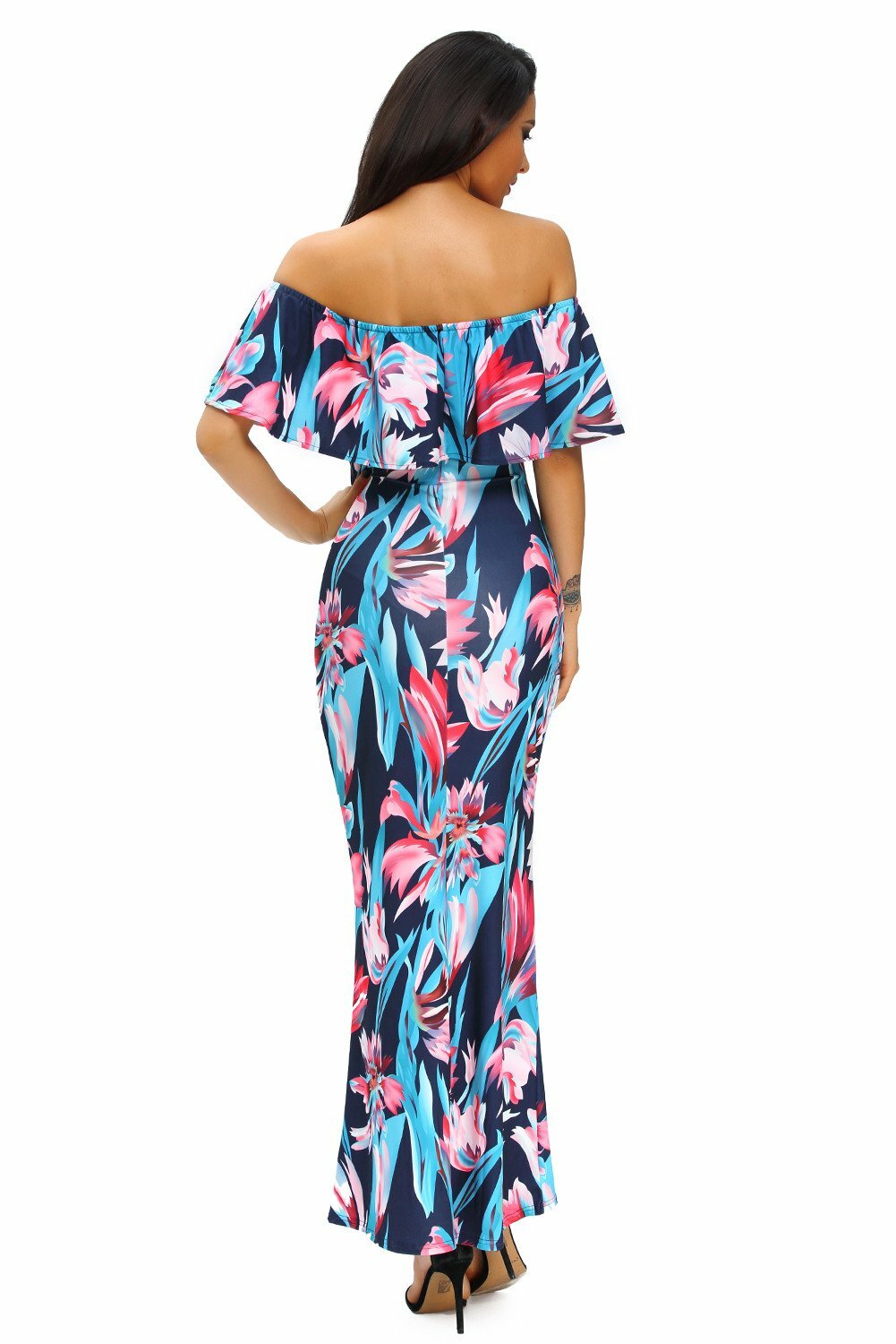 2024 Flourishing Days Off-the-Shoulder Maxi Dress - Y2K Aesthetic, Coquette Style, Cute Fashion