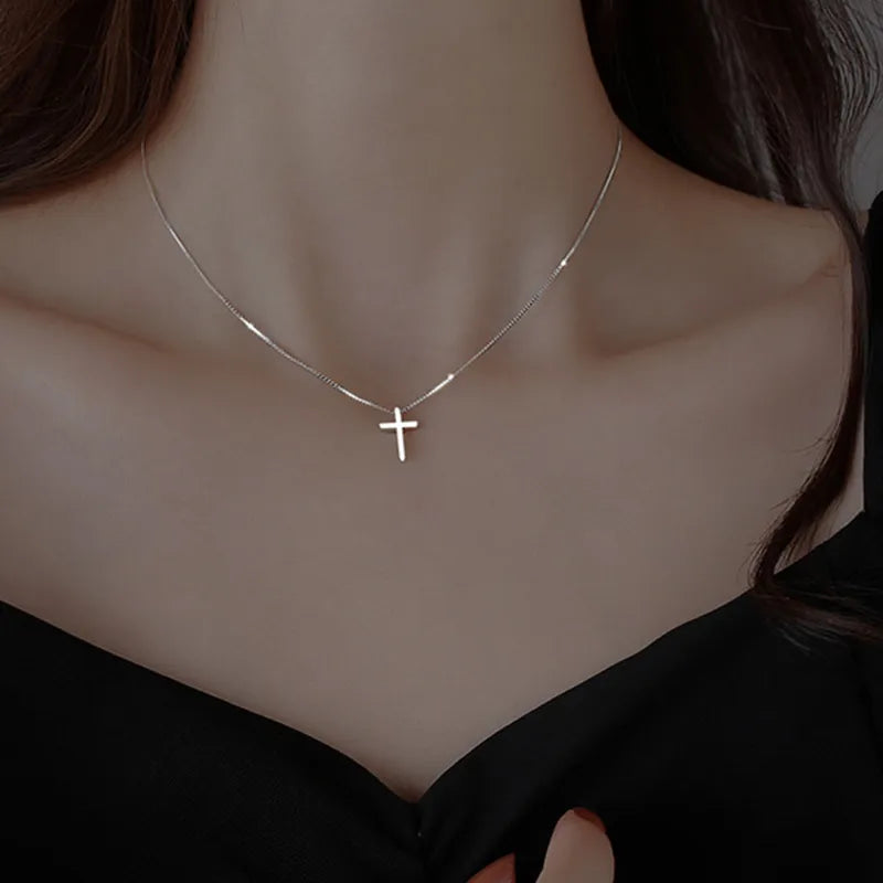 2024 Vintage Cross Pendant Necklace - Y2K Aesthetic Jewelry for Coquette & Grunge Styles