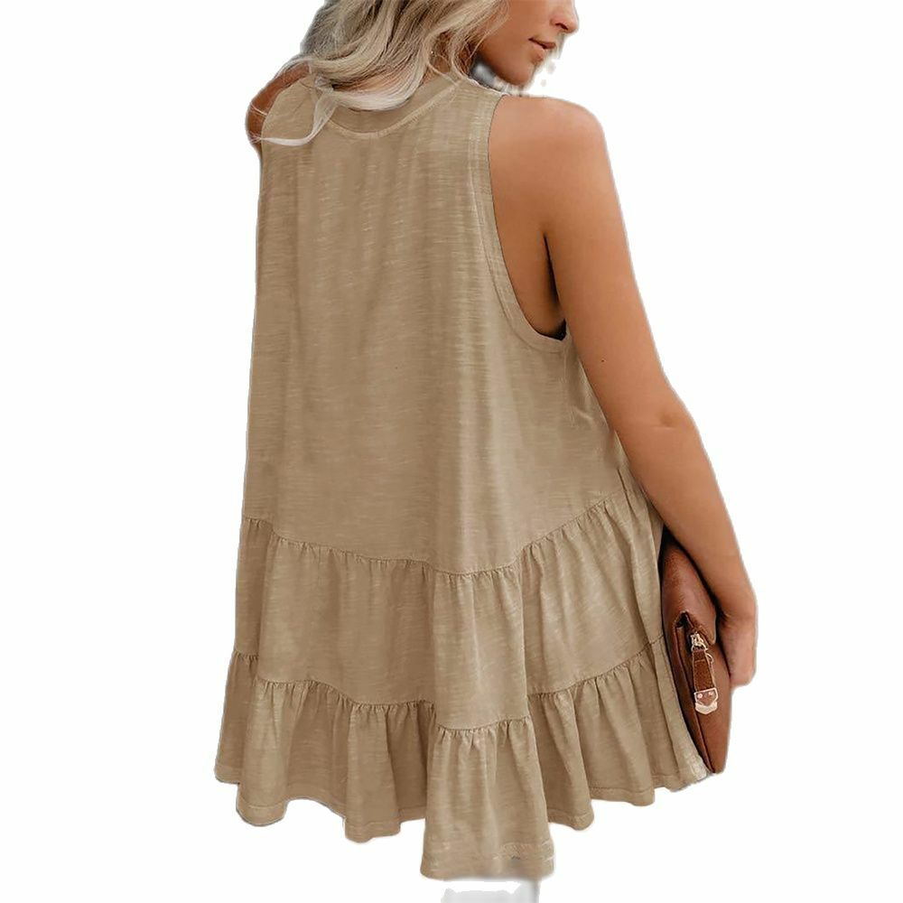 2024 Women's Y2K Aesthetic Round Neck Sleeveless Loose Vest Top - Cute & Comfy Style