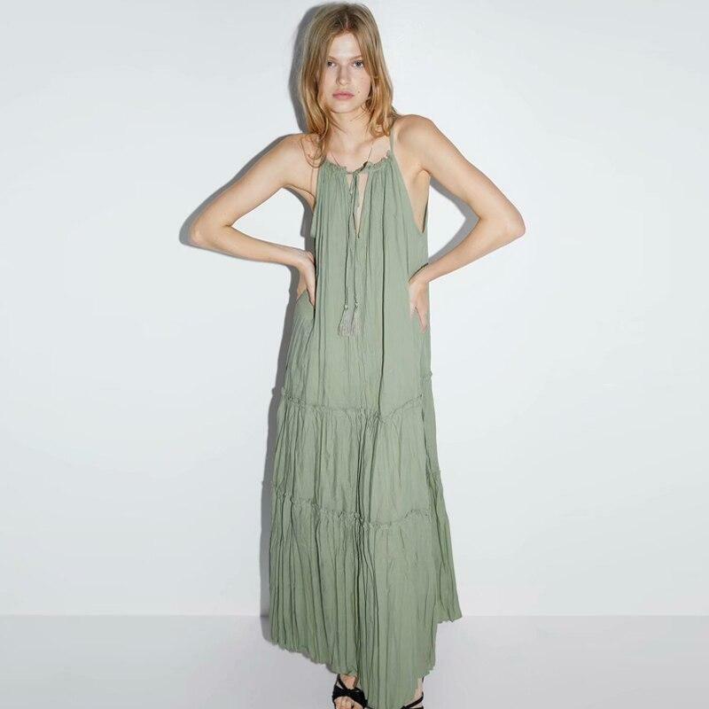 2024 Y2K Boho Maxi Dress - Comfy Loose Fit, Vintage Aesthetic, Perfect for Summer Vibes