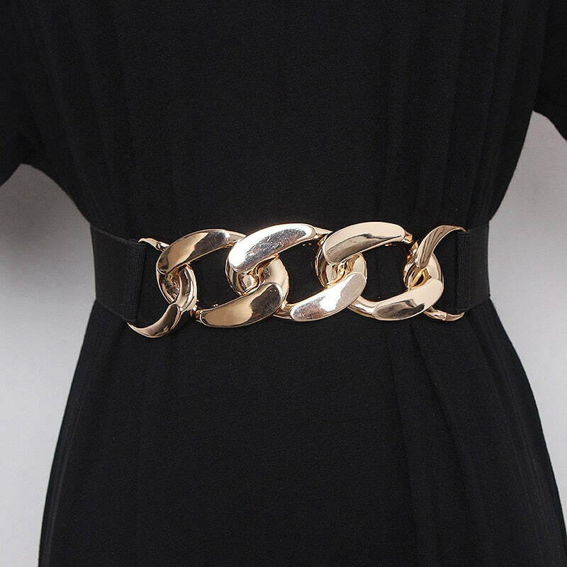 2024 Y2K Grunge Aesthetic Women’s Elastic Belt - Cute Decorative Waistband for Outfits