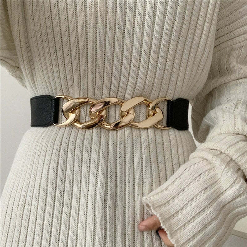 2024 Y2K Grunge Aesthetic Women’s Elastic Belt - Cute Decorative Waistband for Outfits