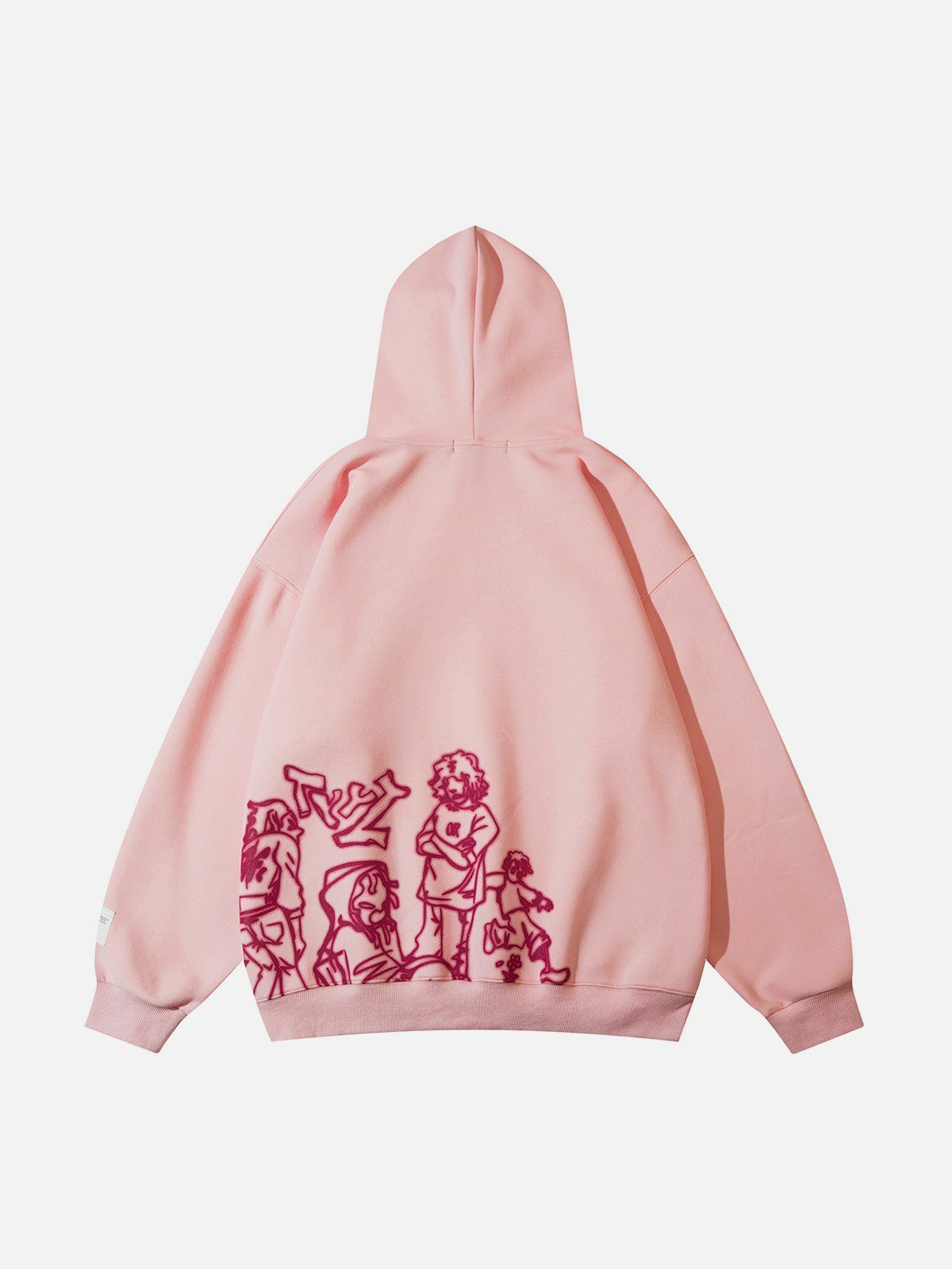 Cartoon Character Print Y2K Hoodie - Cute Aesthetic Top for Coquette & Grunge Styles