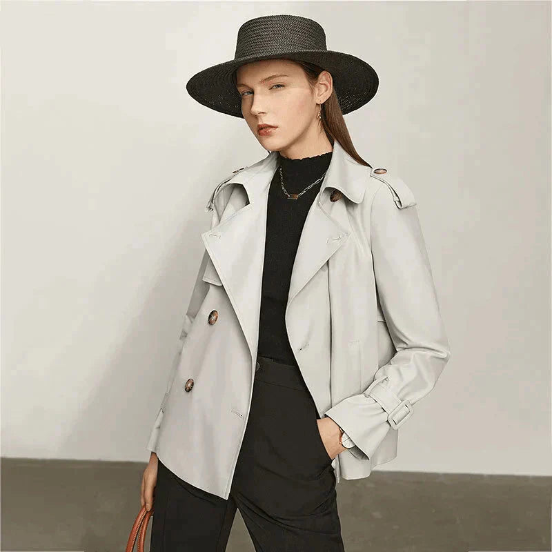 Chic Gray Trench Coat for Y2K Fashion Lovers - Perfect for Grunge Aesthetic & Coquette Style