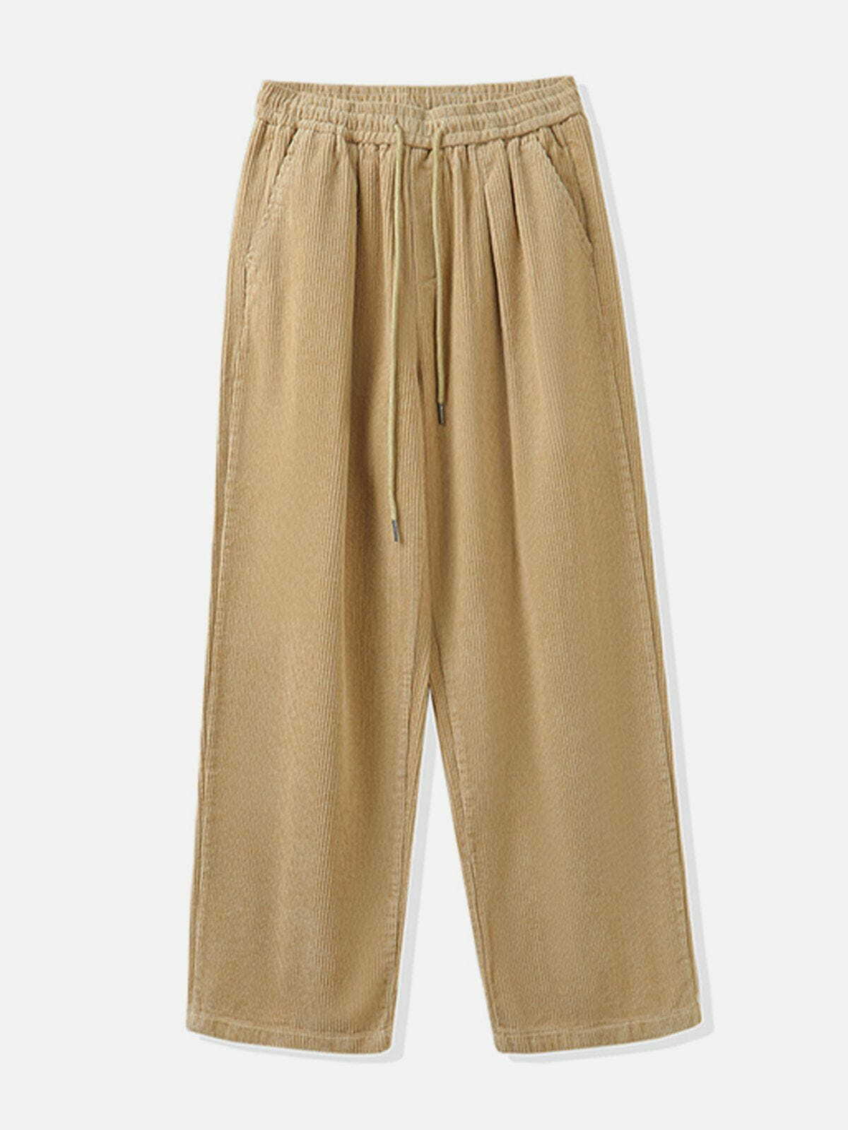 Chic Solid Color Corduroy Pants for Y2K Fashion, Grunge Aesthetic & Coquette Style