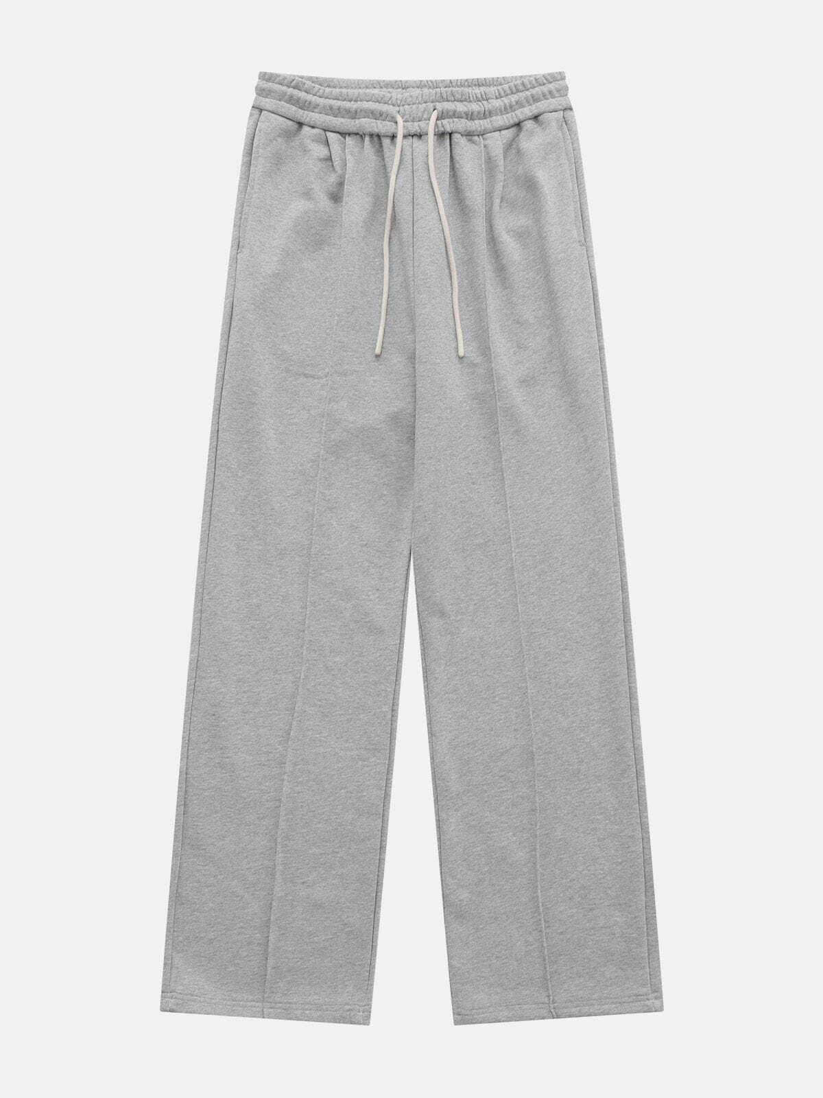 Comfy Solid Color Drawstring Sweatpants for Y2K Fashion, Grunge Aesthetic & Cozy Outfits