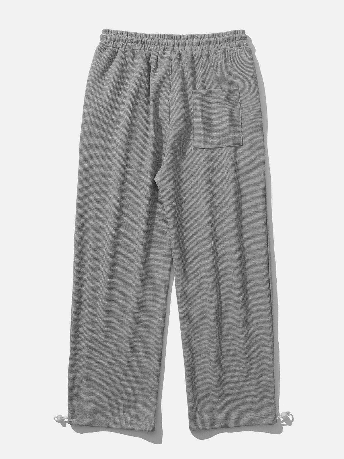 Comfy Solid Color Drawstring Sweatpants for Y2K Fashion, Grunge Aesthetic & Cozy Outfits