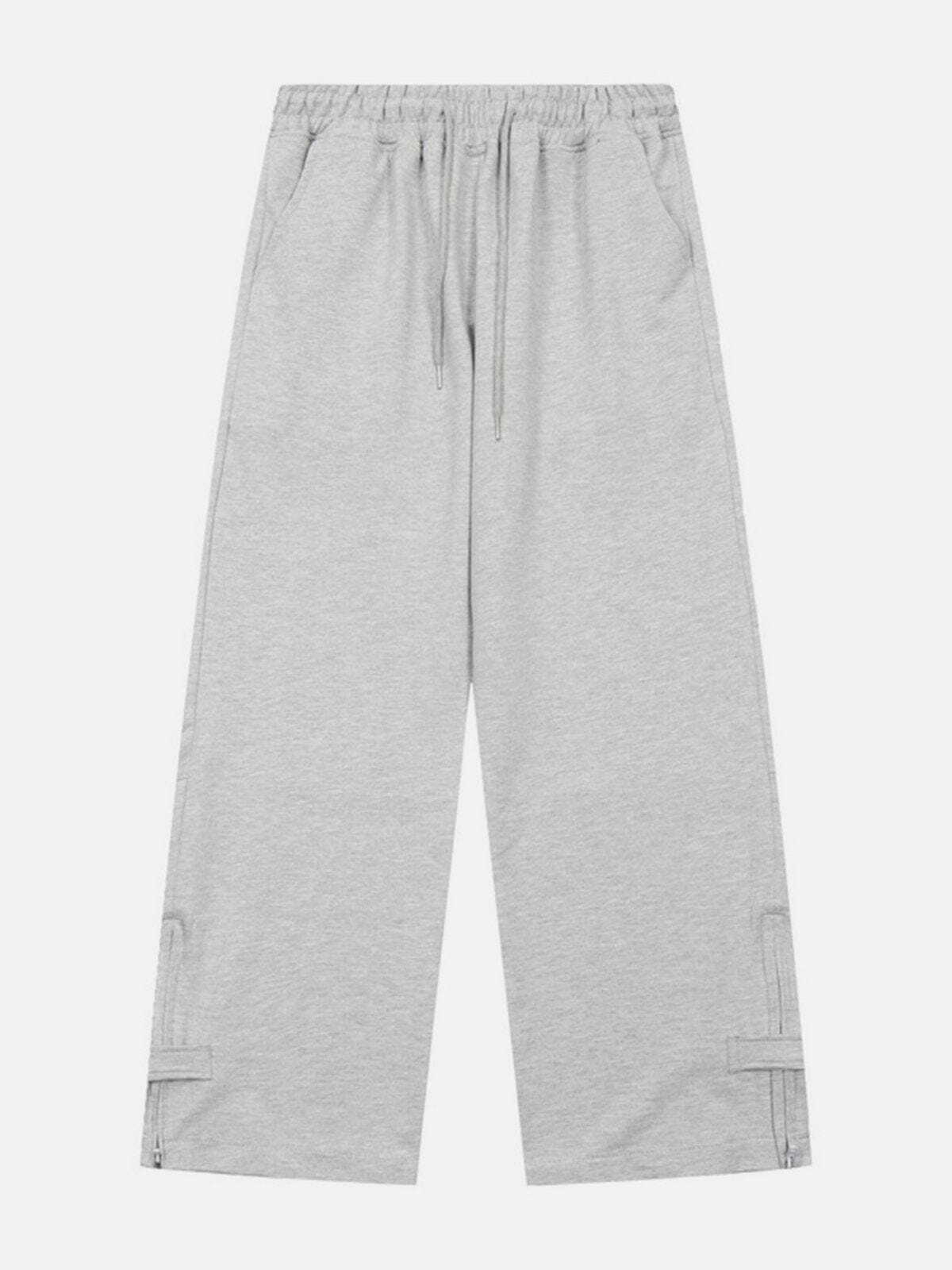 Comfy Solid Color Drawstring Sweatpants for Y2K Fashion, Grunge Aesthetic & Cozy Outfits