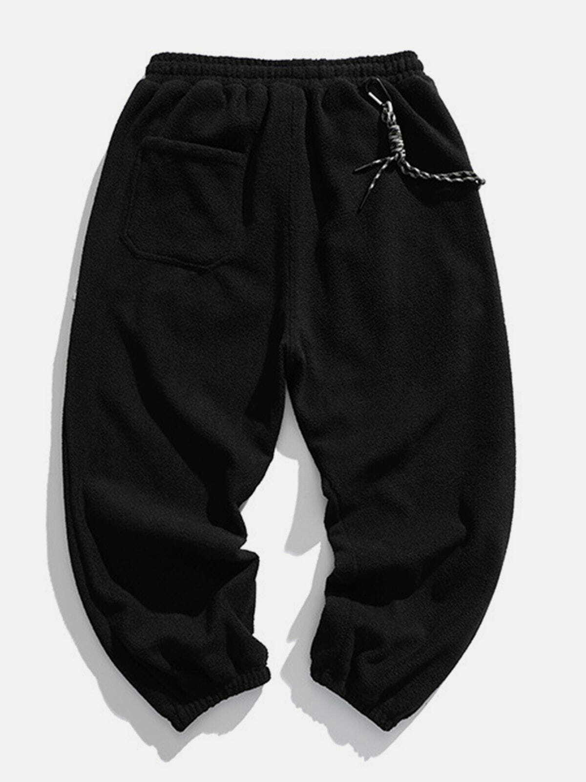 Comfy Solid Color Loose Drawstring Sweatpants for Y2K Fashion & Aesthetic Outfits