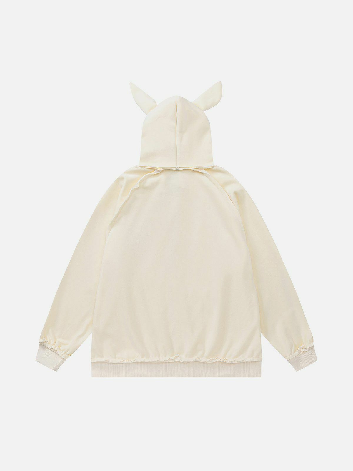 Coquette Aesthetic Flocking Rabbit Hoodie - Y2K Fashion Cute Comfy Layering Essential