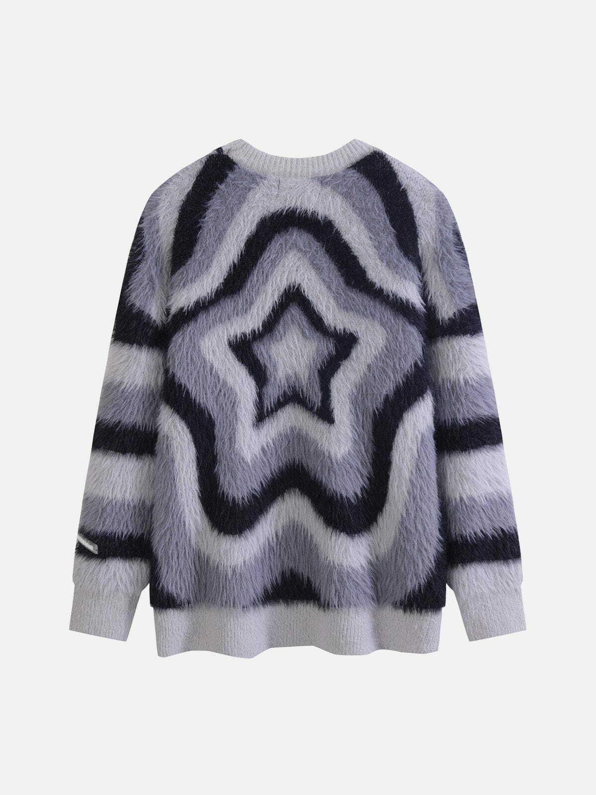 Coquette Aesthetic Mohair Star Sweater - Y2K Fashion Cute Top for Fall Aesthetic Outfits