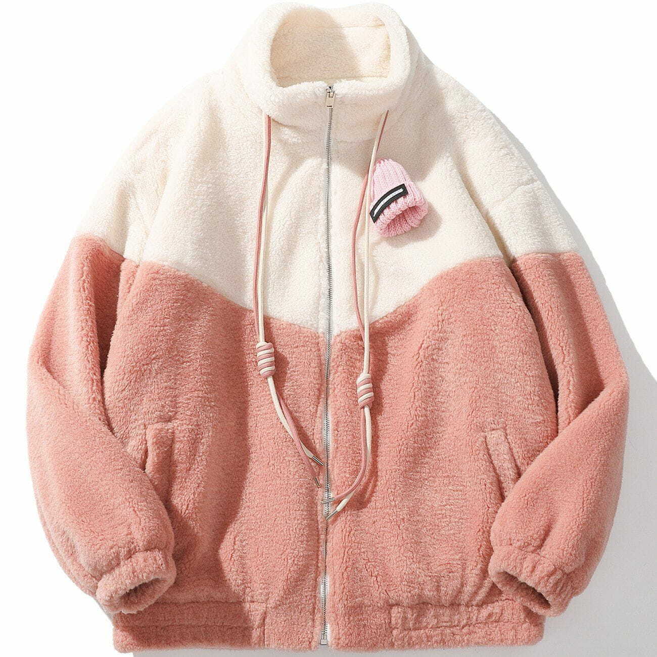 Coquette Aesthetic Sherpa Winter Coat - Y2K Fashion Cute Hoodie for Cozy Style