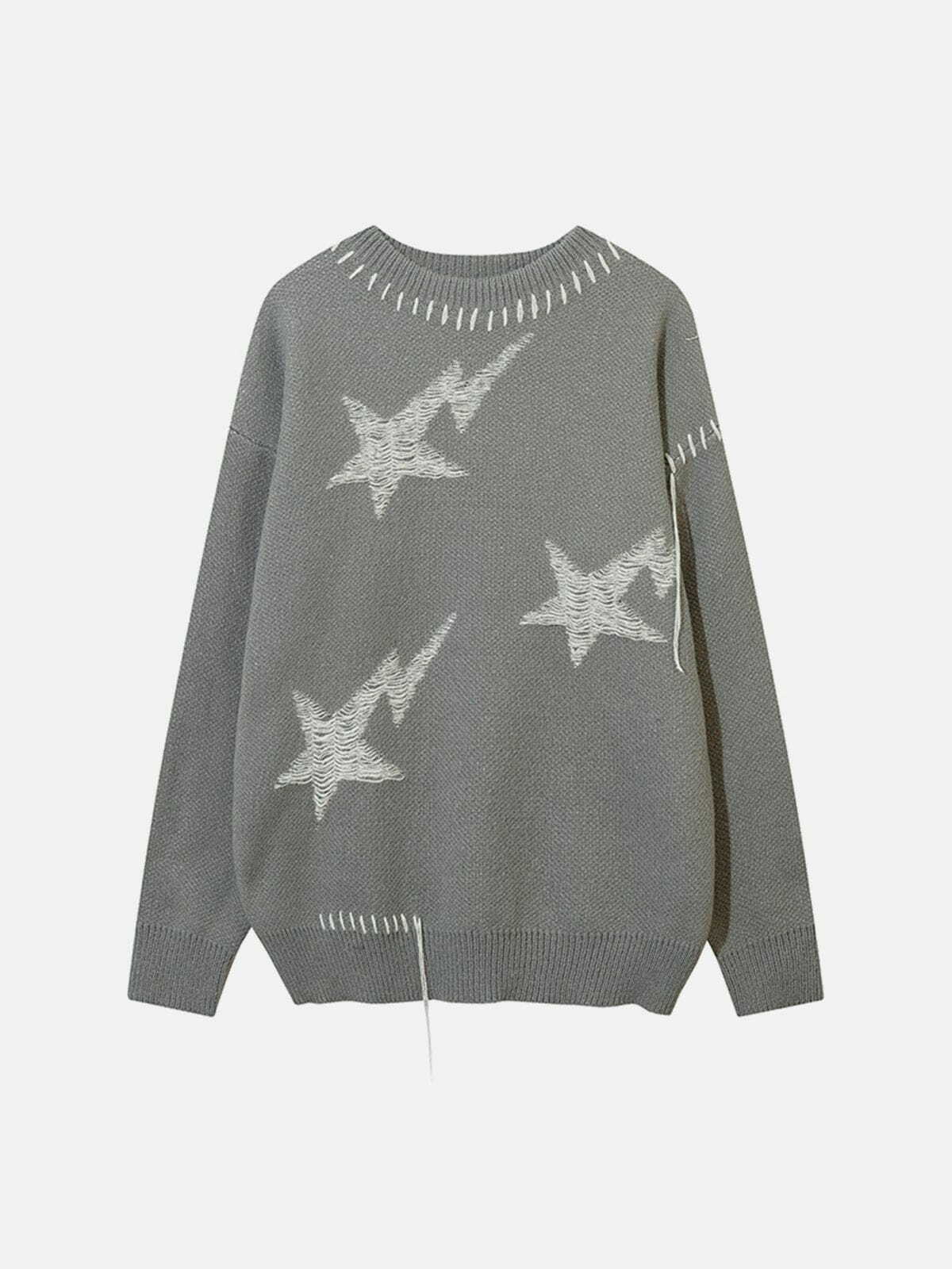 Coquette Aesthetic Star Lightning Sweater - Y2K Fashion Cute Hoodie for Grunge Style Lovers