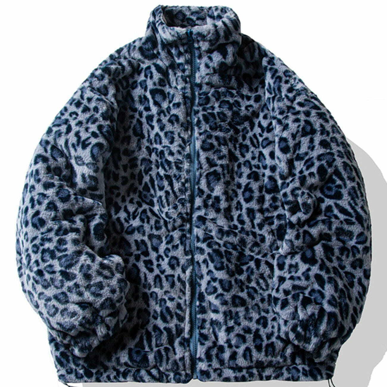 Cozy Leopard Print Plush Winter Coat for Y2K Fashion Lovers and Aesthetic Outfits