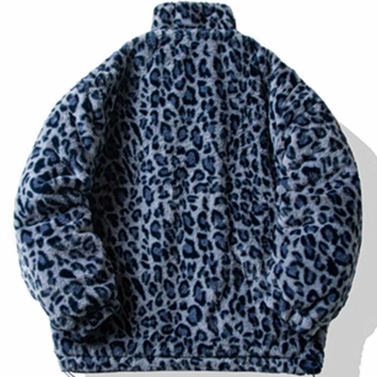 Cozy Leopard Print Plush Winter Coat for Y2K Fashion Lovers and Aesthetic Outfits