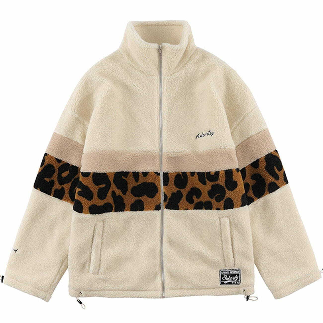 Cozy Leopard Sherpa Winter Coat - Y2K Fashion Essential for Grunge & Coquette Aesthetics