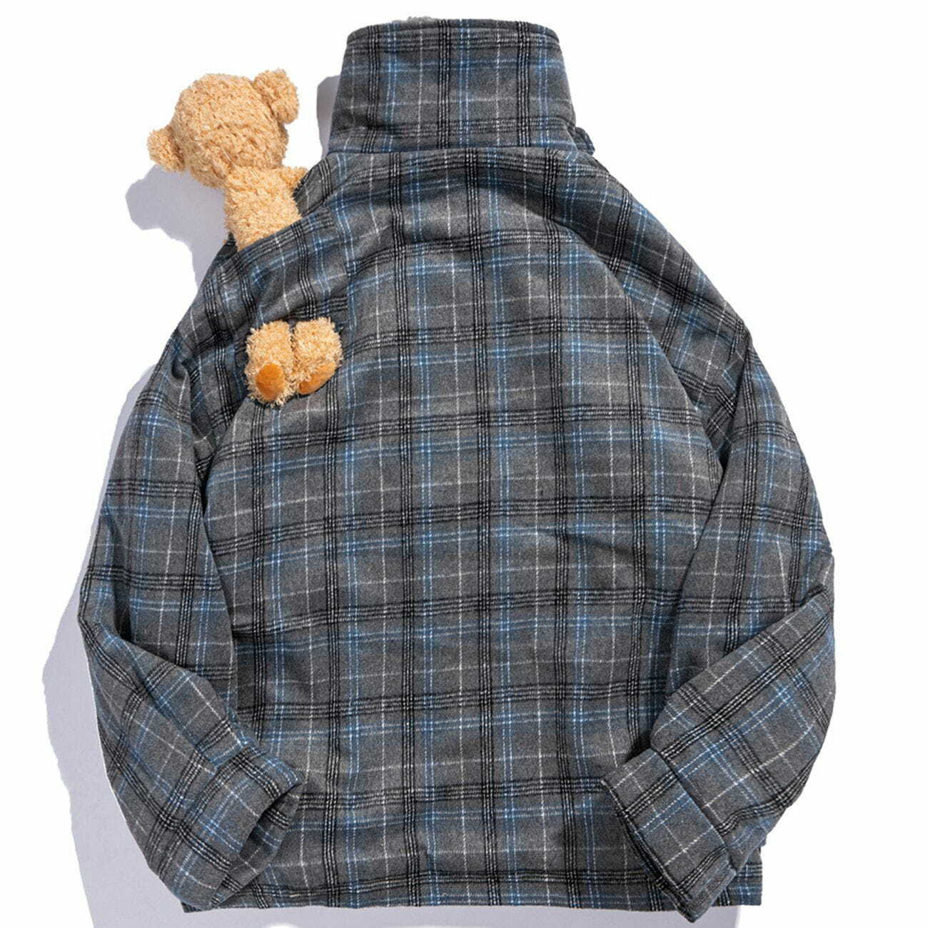 Cozy Removable Bear Doll Winter Coat - Y2K Aesthetic, Cute Hoodies, and Comfy Style