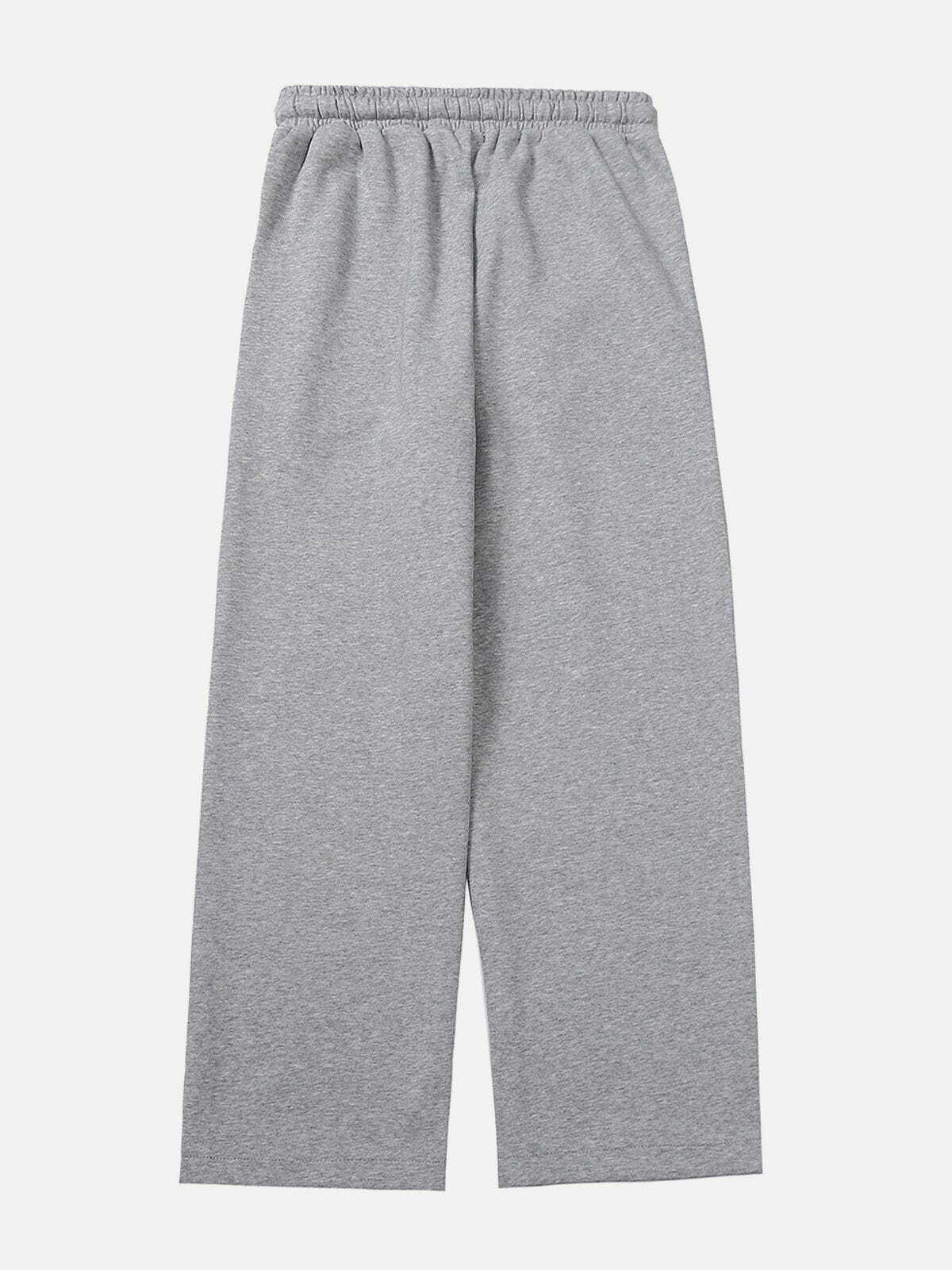 Cozy Solid Color Big Drawstring Sweatpants for Y2K Fashion, Grunge Aesthetic & Comfy Outfits