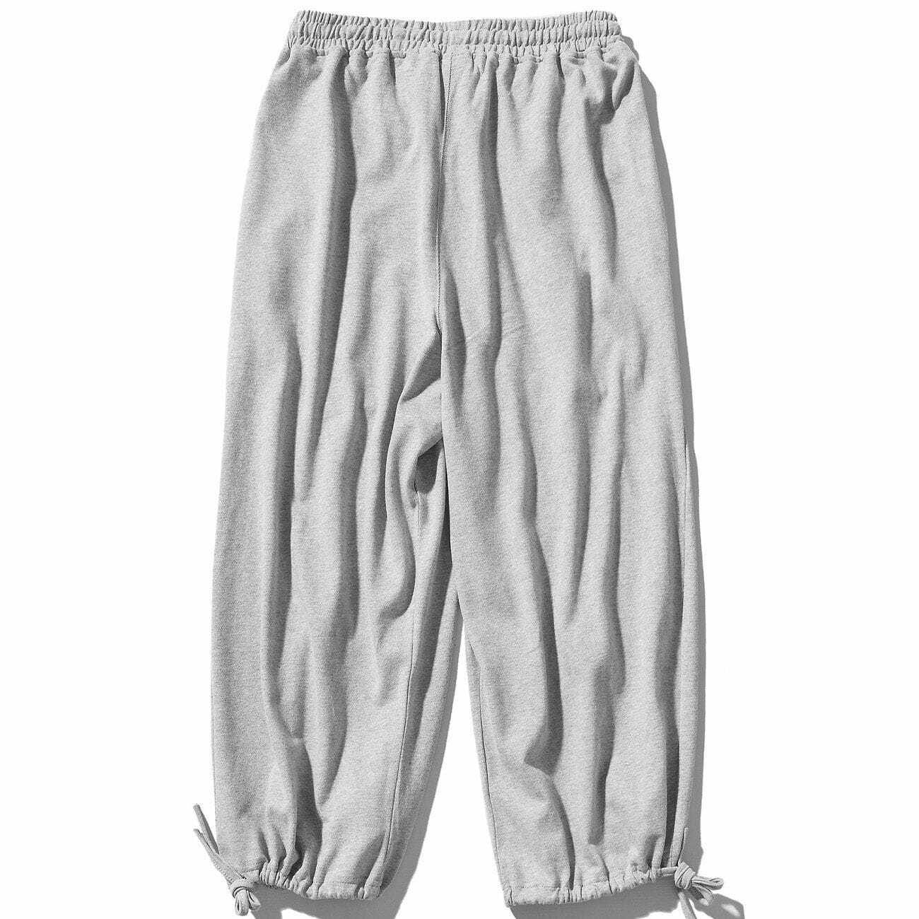 Cozy Solid Color Thick Wide Leg Sweatpants for Y2K Fashion, Grunge Aesthetic & Comfy Outfits