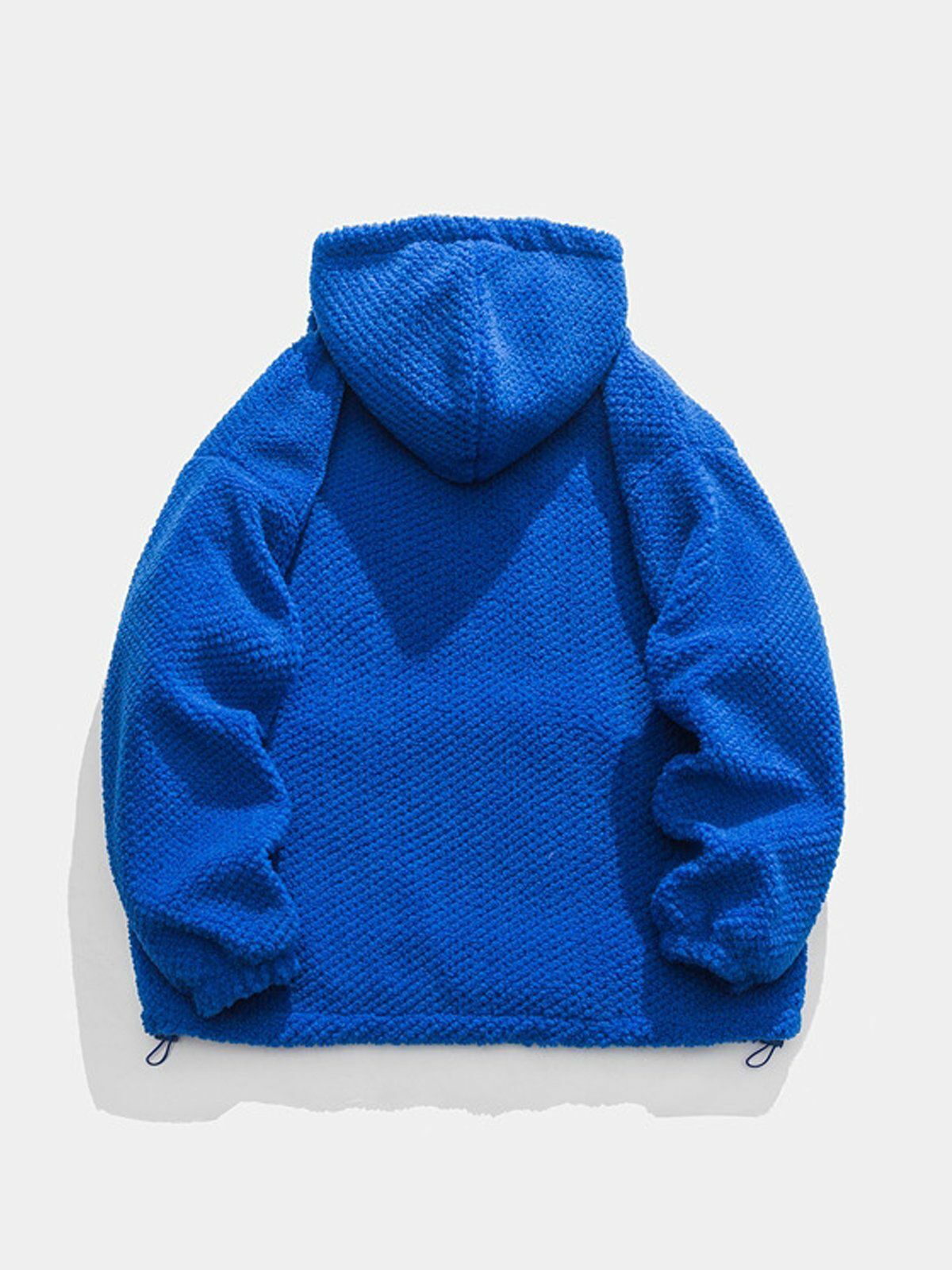 Cozy Solid Sherpa Hoodie for Y2K Fashion Lovers - Cute Tops & Comfy Aesthetic Wear