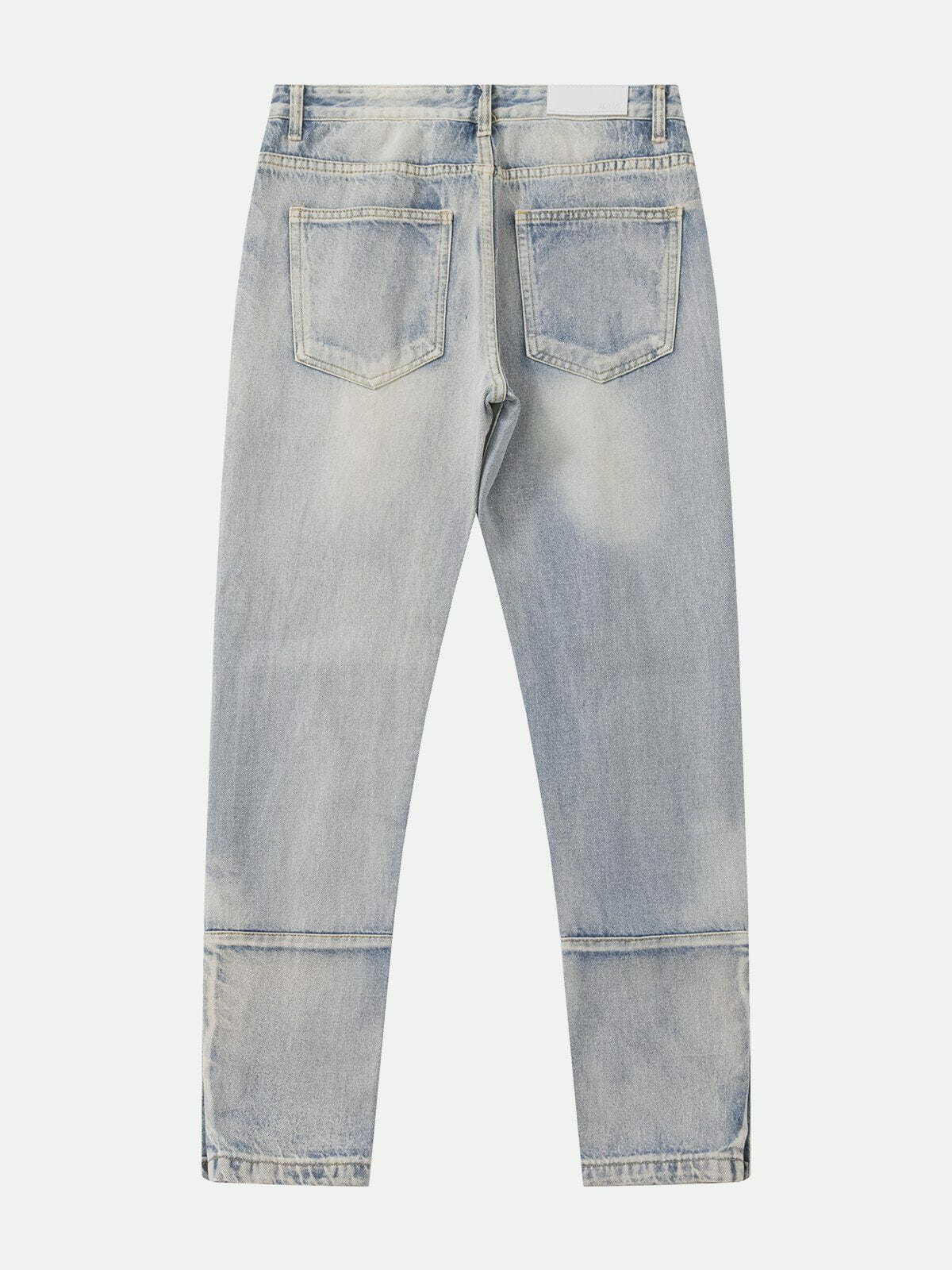 Distressed Washed Jeans for Y2K Fashion Lovers - Grunge Aesthetic & Coquette Style