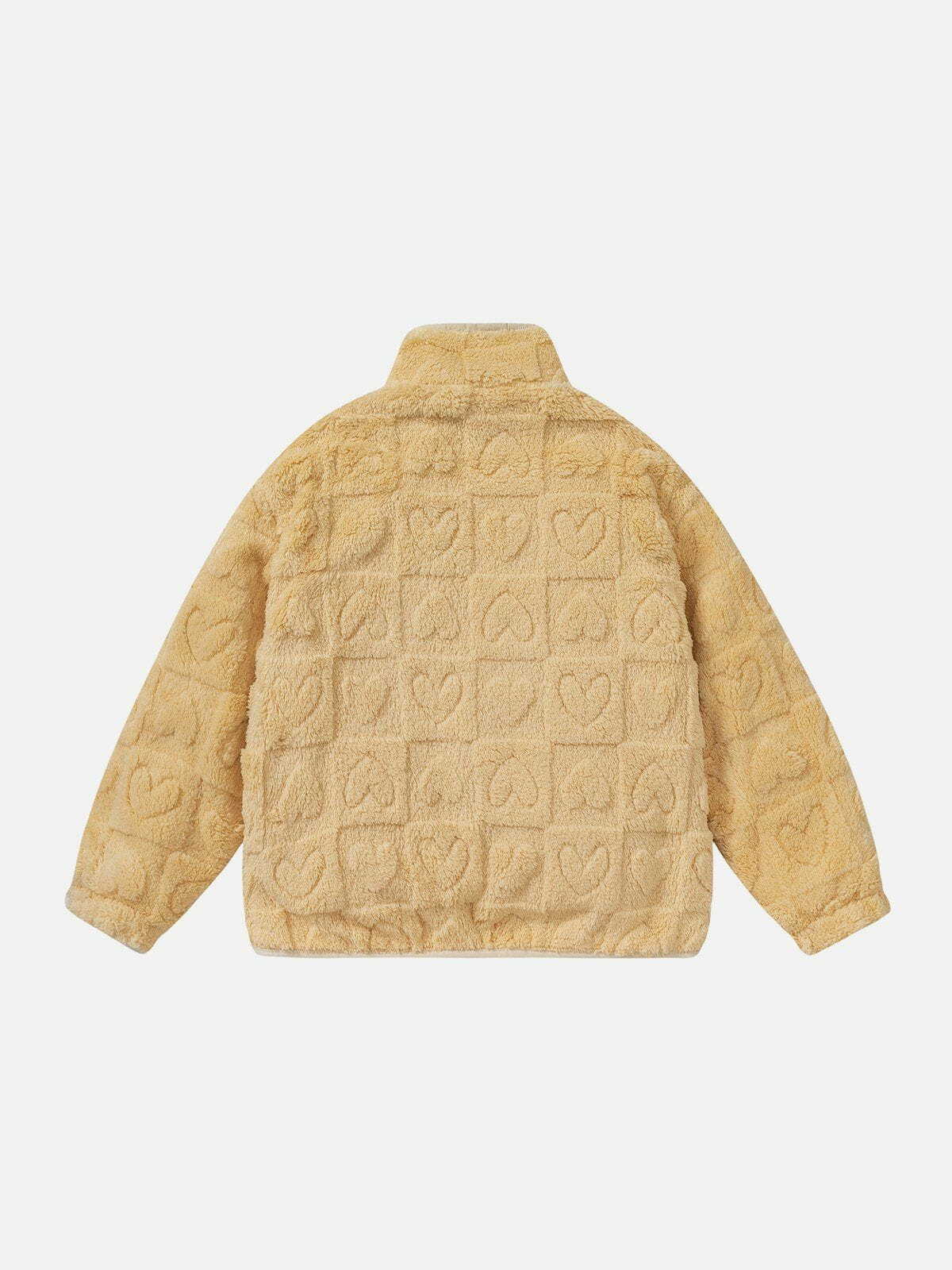 Floral Embroidered Sherpa Coat - Y2K Aesthetic Outerwear for Cozy Fall Vibes