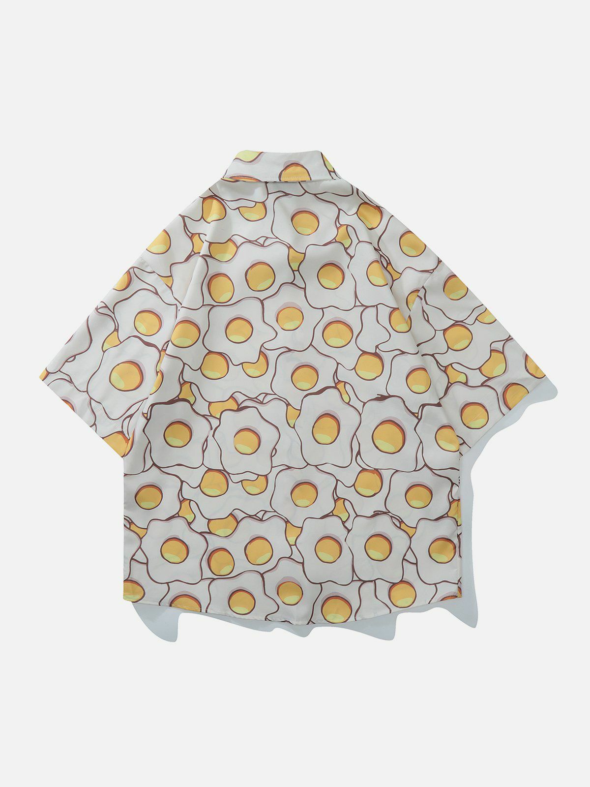 Fried Eggs Element Y2K Aesthetic Short Sleeve Shirt - Cute Tops for Coquette & Grunge Styles