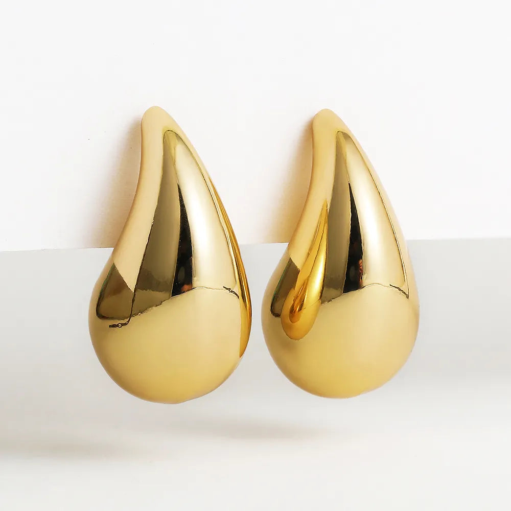 Glossy Vintage Dome Teardrop Earrings - Y2K Aesthetic Jewelry for Coquette & Grunge Styles