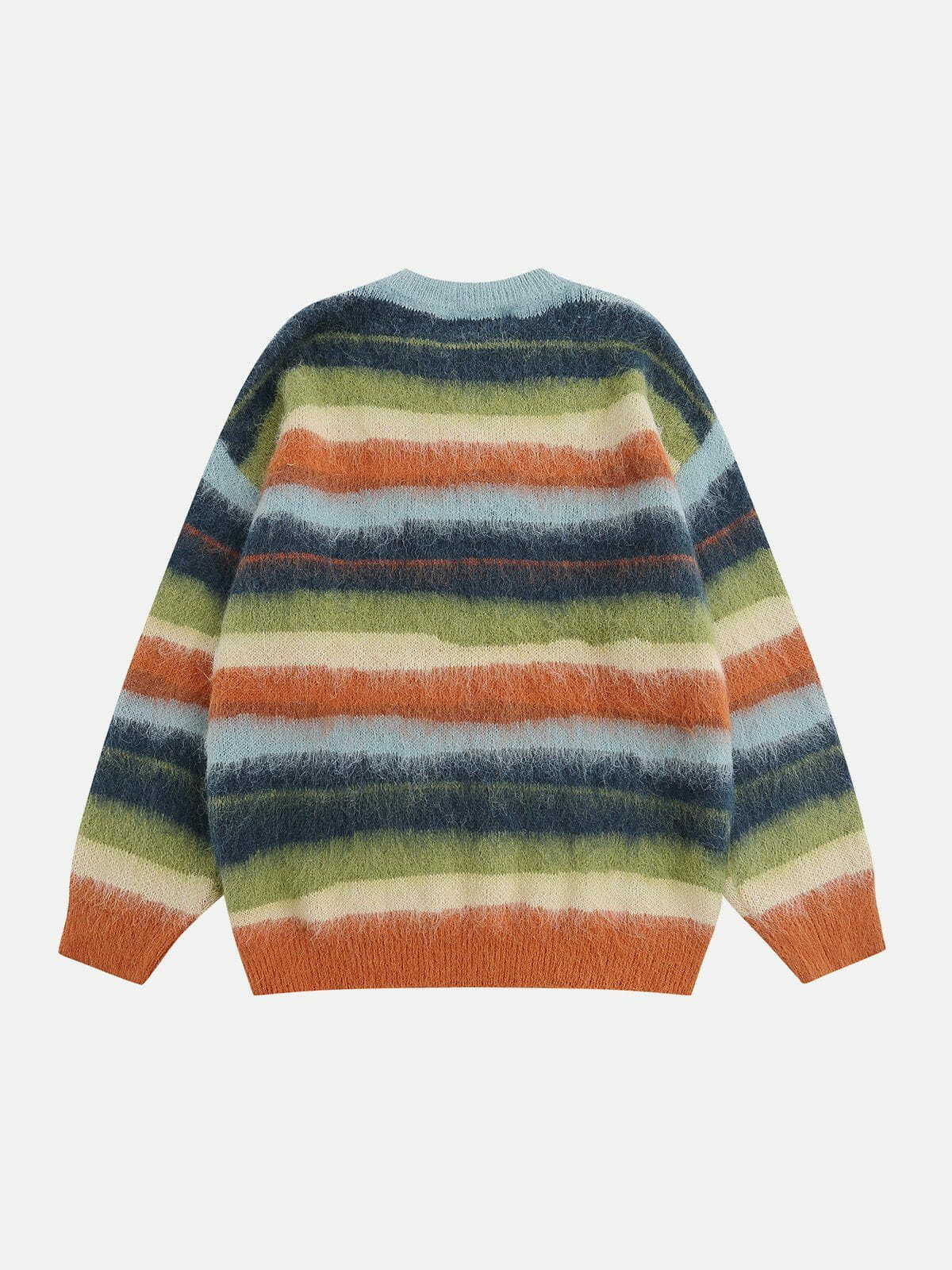 Gradient Clashing Colors Sweater - Y2K Aesthetic, Cute Tops, Grunge Style, Comfy Fashion