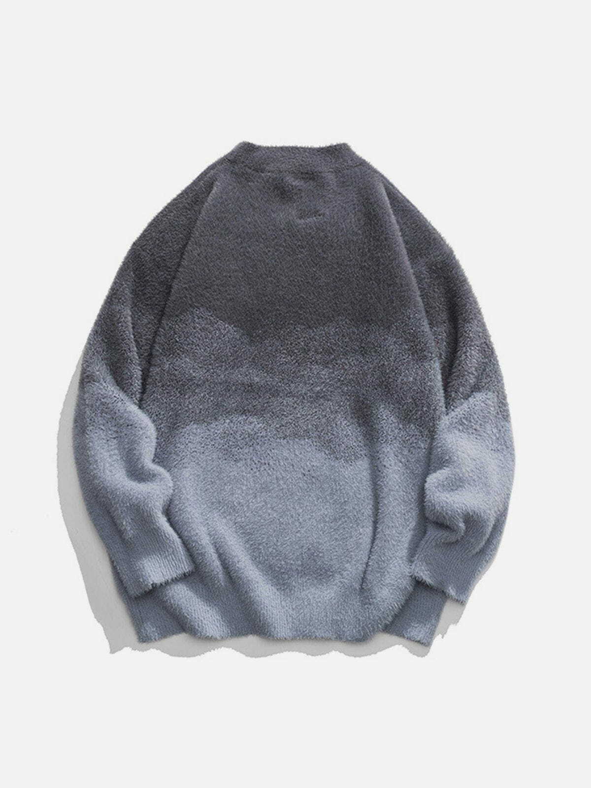 Gradient Knit Sweater - Y2K Fashion Essential for Cozy Aesthetic Outfits & Fall Vibes