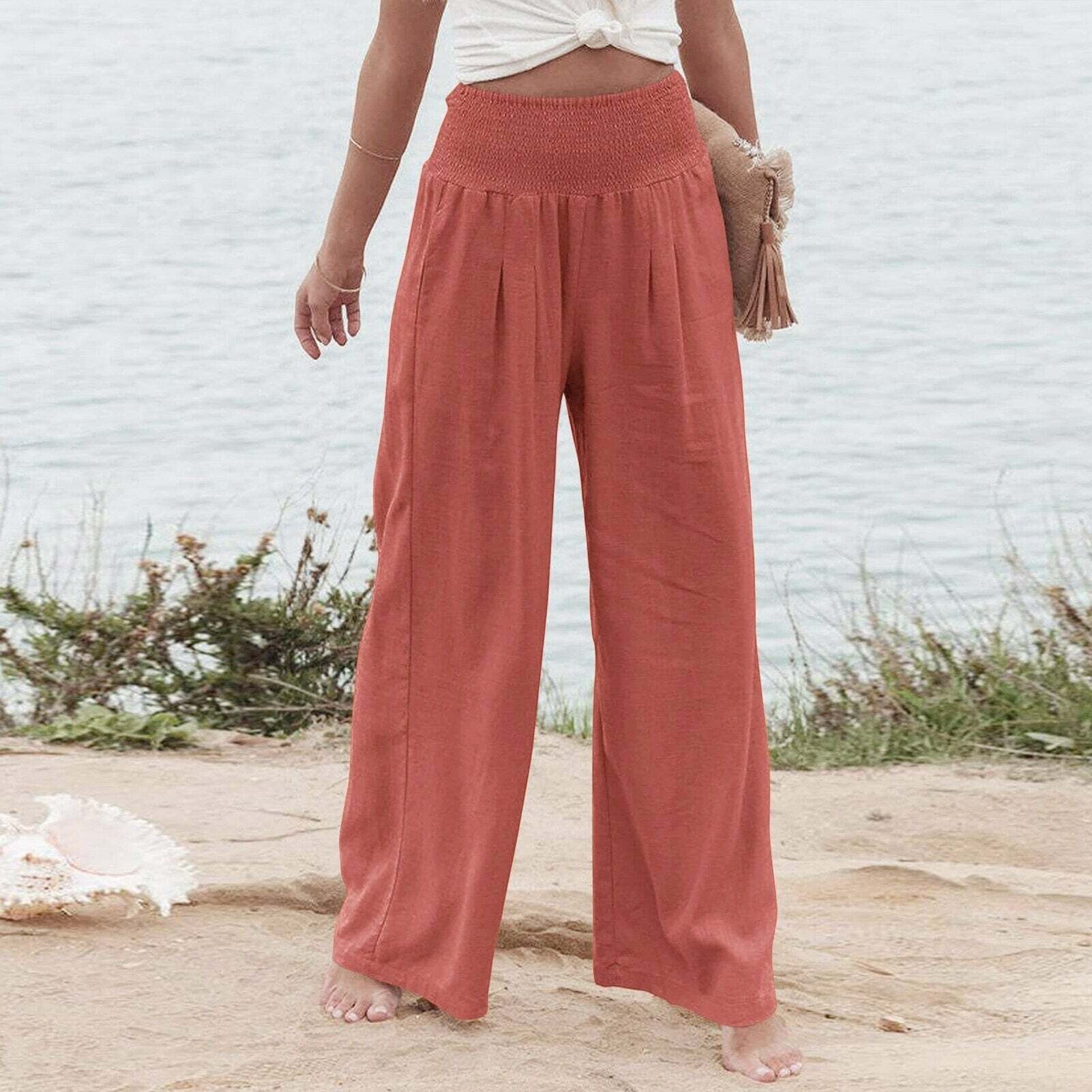 High Waist Pleated Wide Leg Pants - Y2K Aesthetic, Grunge Style, Comfy Chic Fashion