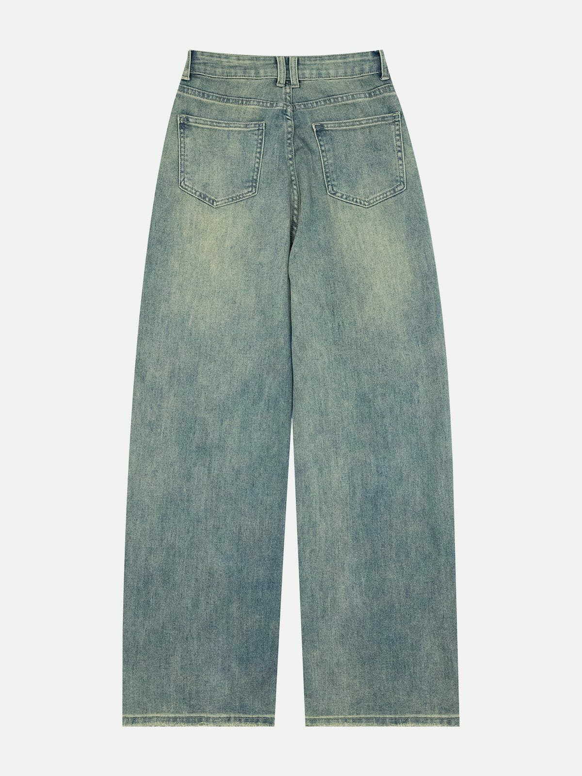 High-Waisted Y2K Jeans for Grunge Aesthetic & Coquette Style - Vintage-Inspired Fashion