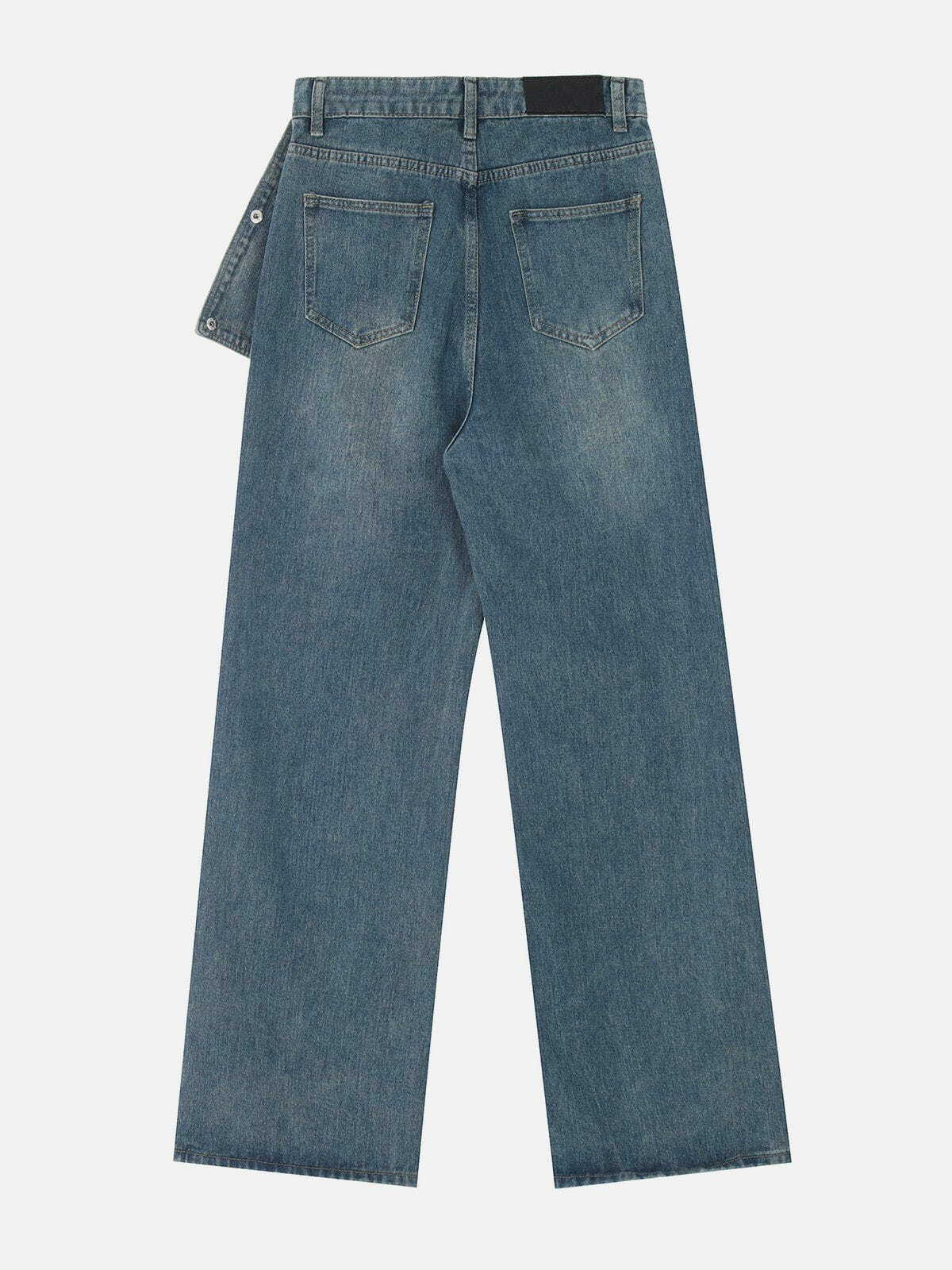 Irregular Patchwork Y2K Jeans - Grunge Aesthetic Denim for Cute Outfits & Comfy Style