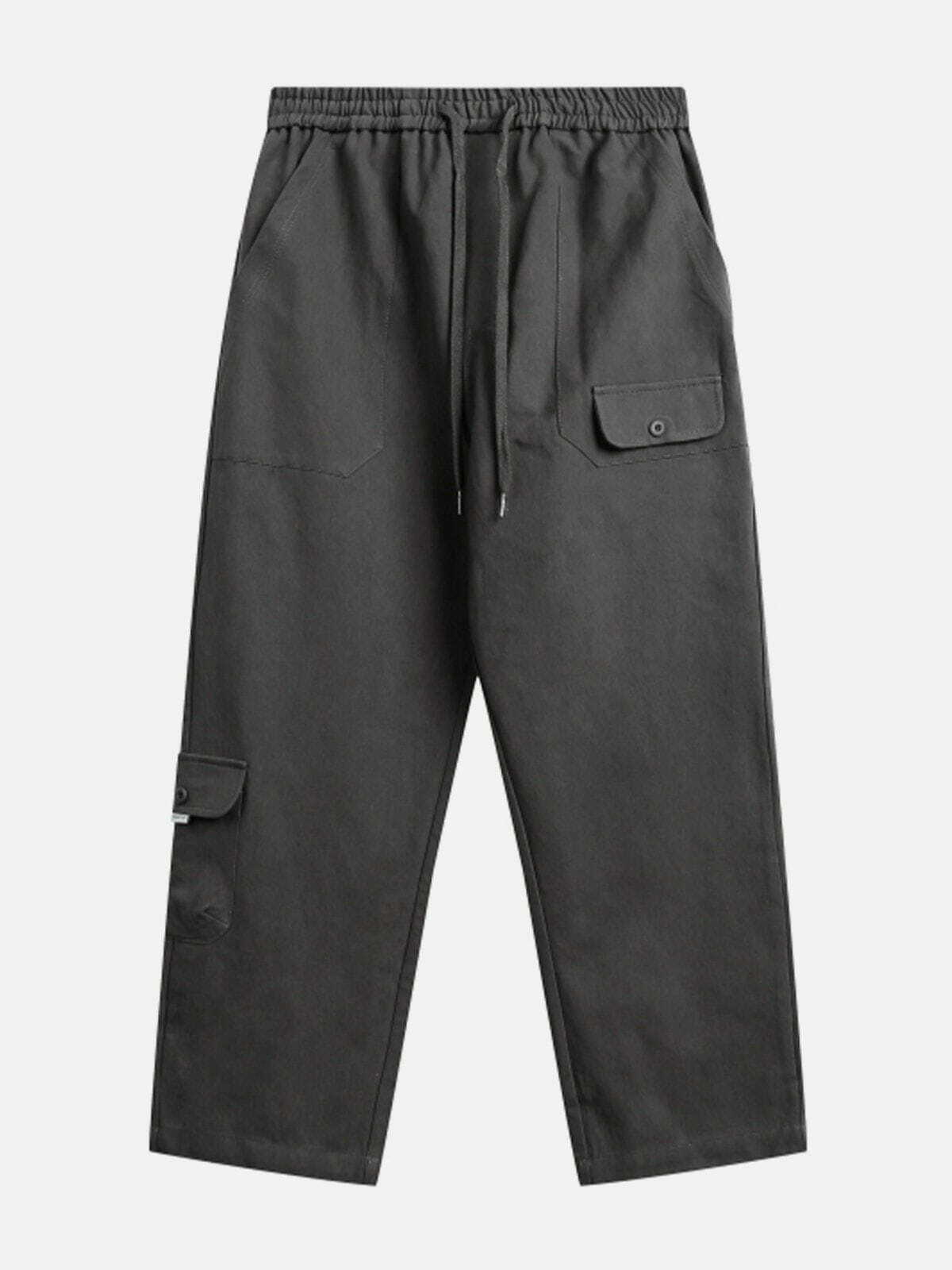 Irregular Pocket Design Cargo Pants - Y2K Fashion, Grunge Aesthetic, Cute & Comfy Style