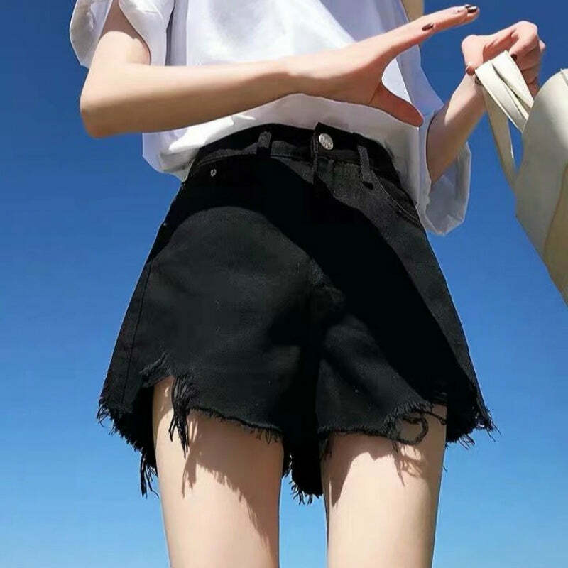 Korean High Waist Y2K Style Skinny Shorts - Cute Coquette Aesthetic for Trendy Outfits