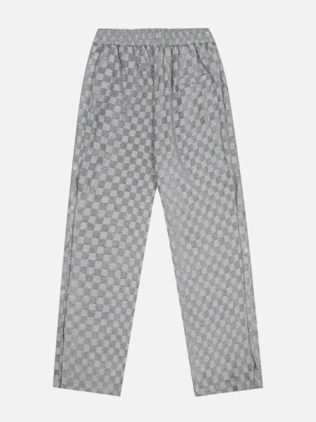 Lattice Side Slit Pants - Y2K Fashion Meets Grunge Aesthetic for Trendy Outfits