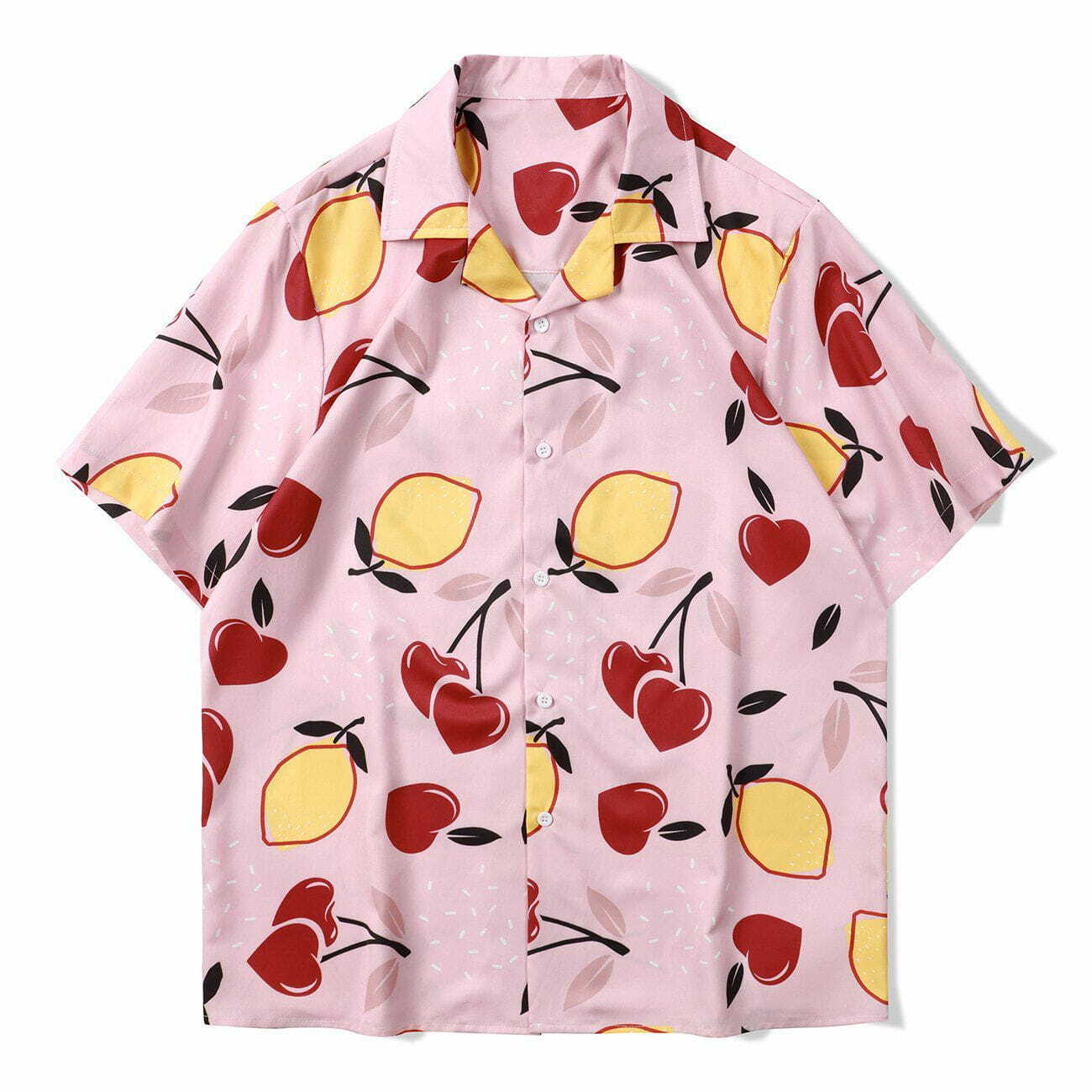 Lemon & Cherry Graphic Tee - Y2K Aesthetic Cute Top for Coquette & Grunge Styles