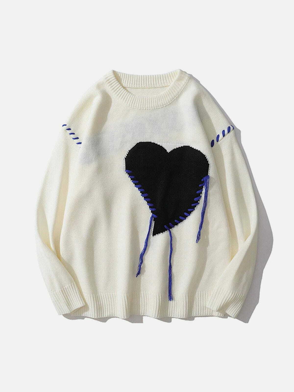 Love Embroidered Y2K Hoodie - Cute Pastel Goth Aesthetic for Cozy Fall Vibes