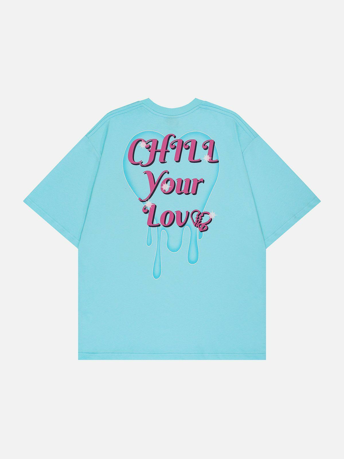 Melt Heart Element Y2K Aesthetic Letter Tee - Cute Tops for Coquette & Grunge Styles