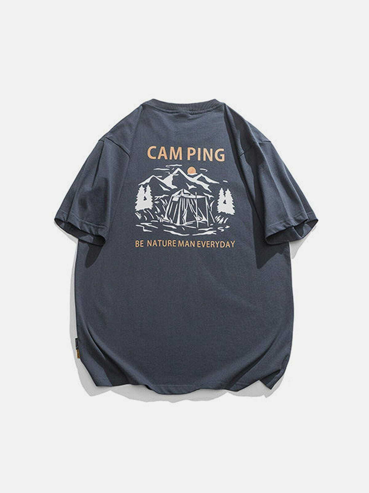 Mountain Camping Graphic Tee - Y2K Aesthetic, Cute Tops for Outdoor Adventures