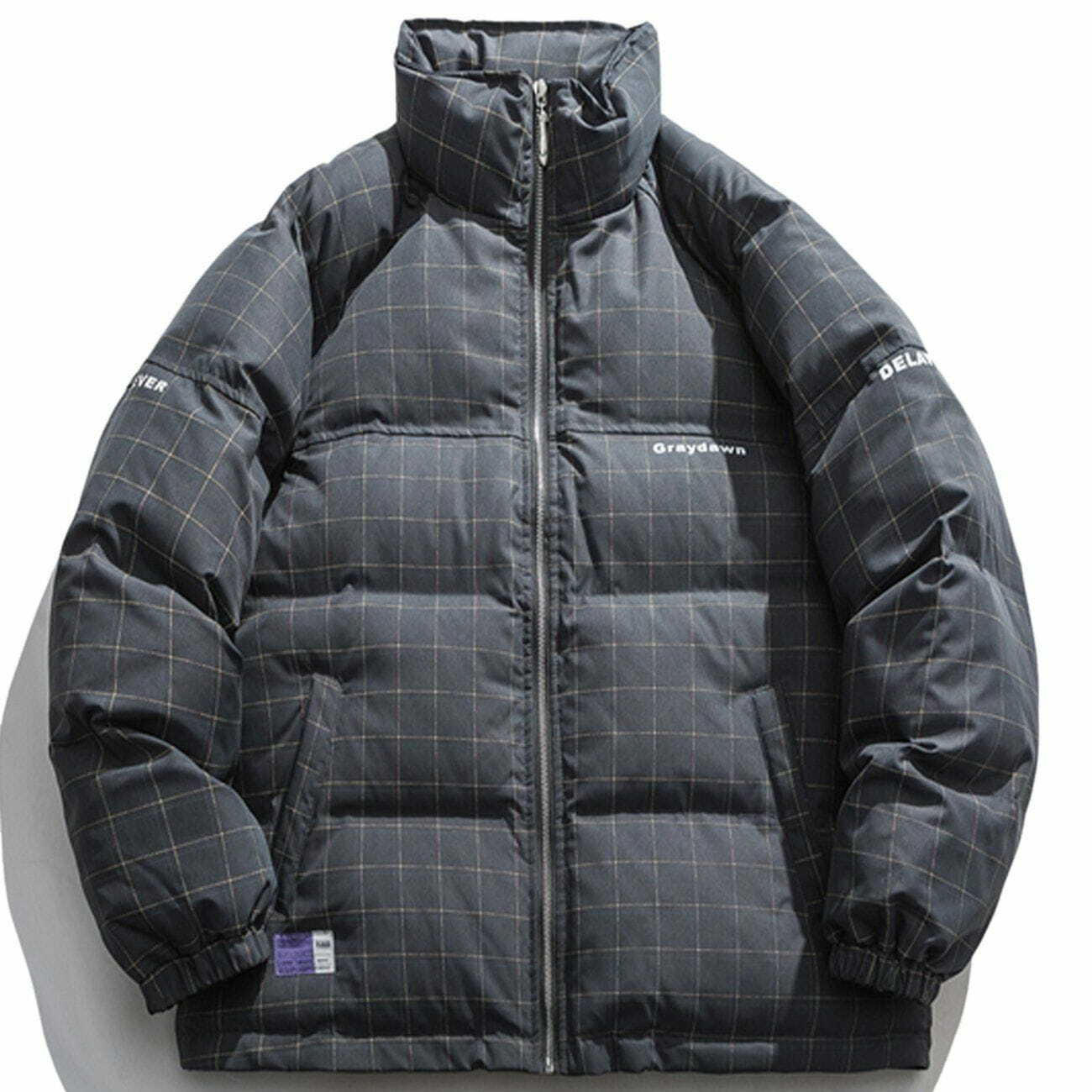 Plaid Print Y2K Winter Coat - Cozy Grunge Aesthetic Outerwear for Stylish Looks