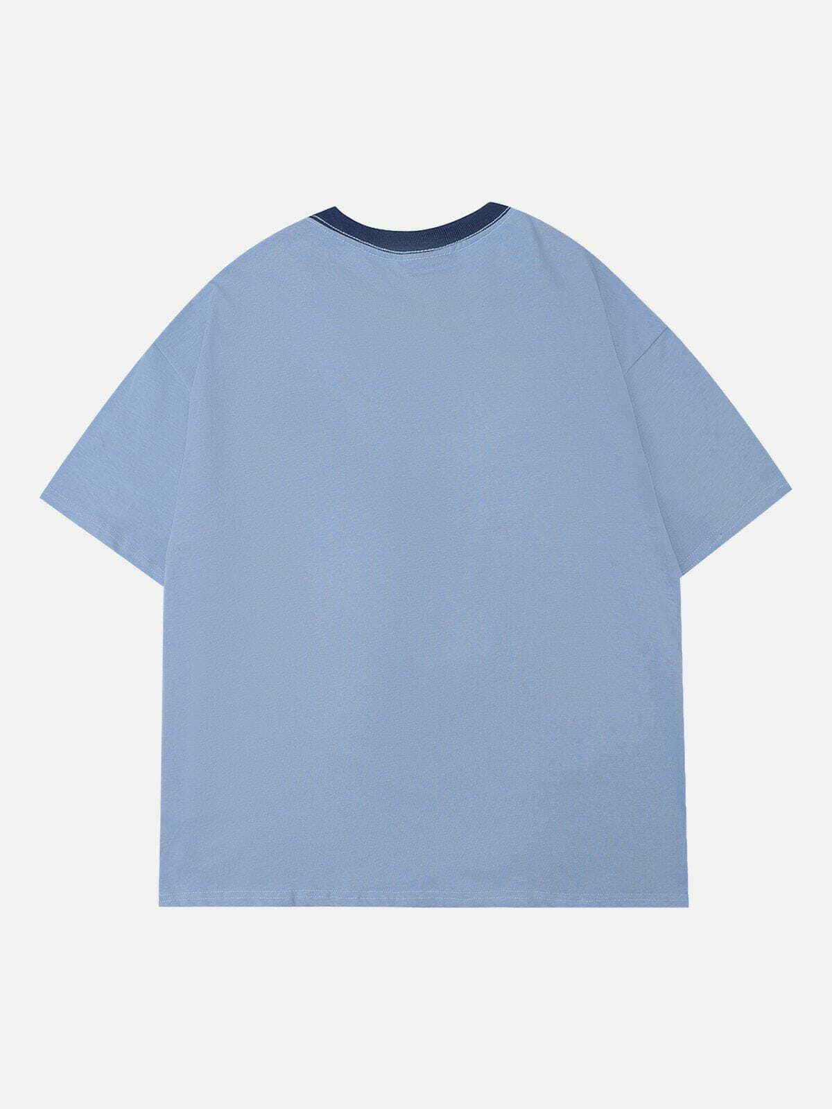 Solid Color Tee - Y2K Fashion Essential for Aesthetic Outfits & Comfy Layering