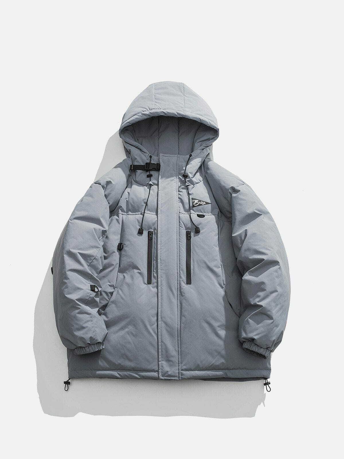 Solid Color Thicker Anorak - Y2K Fashion Essential for Cozy Aesthetic Outfits