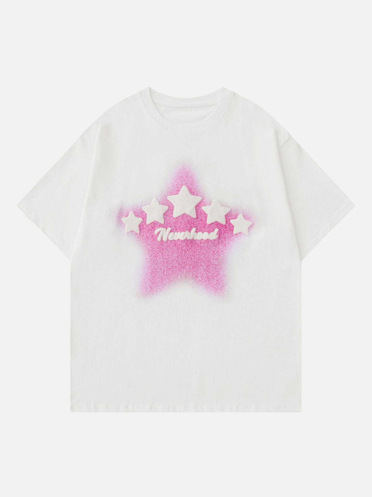 Star Alphabet Print Tee - Y2K Aesthetic Top for Cute Outfits & Comfy Style