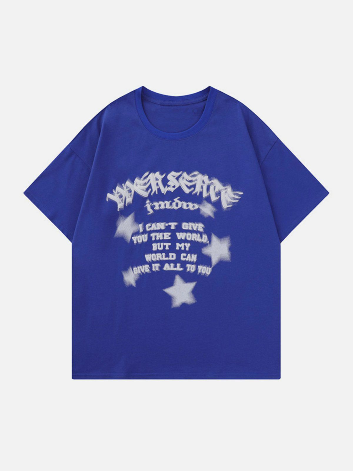 Star Gradient Print Tee - Y2K Aesthetic Top for Coquette, Grunge, and Cute Styles