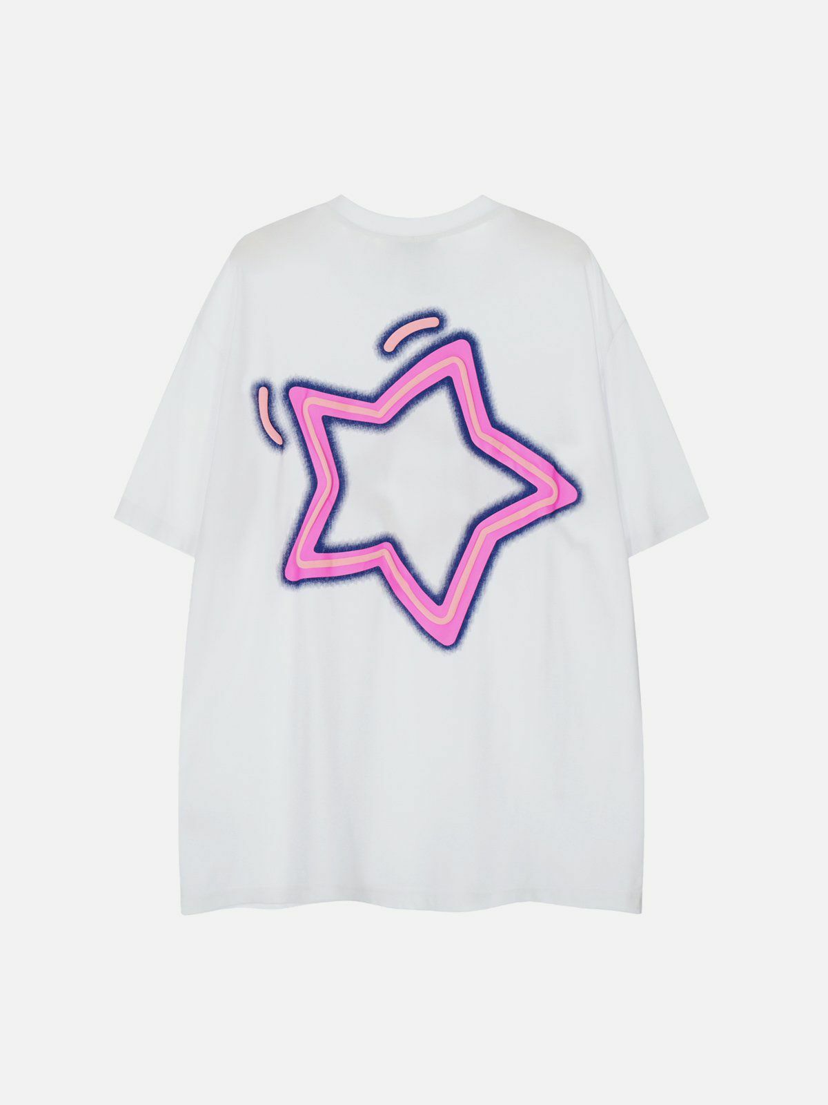 Star Print Tee - Y2K Aesthetic Top for Grunge Style & Coquette Outfits