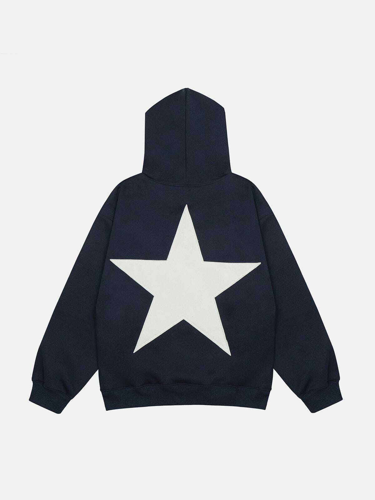 Star Print Y2K Hoodie - Cute Comfy Aesthetic for Grunge, Coquette, and Pastel Goth Styles