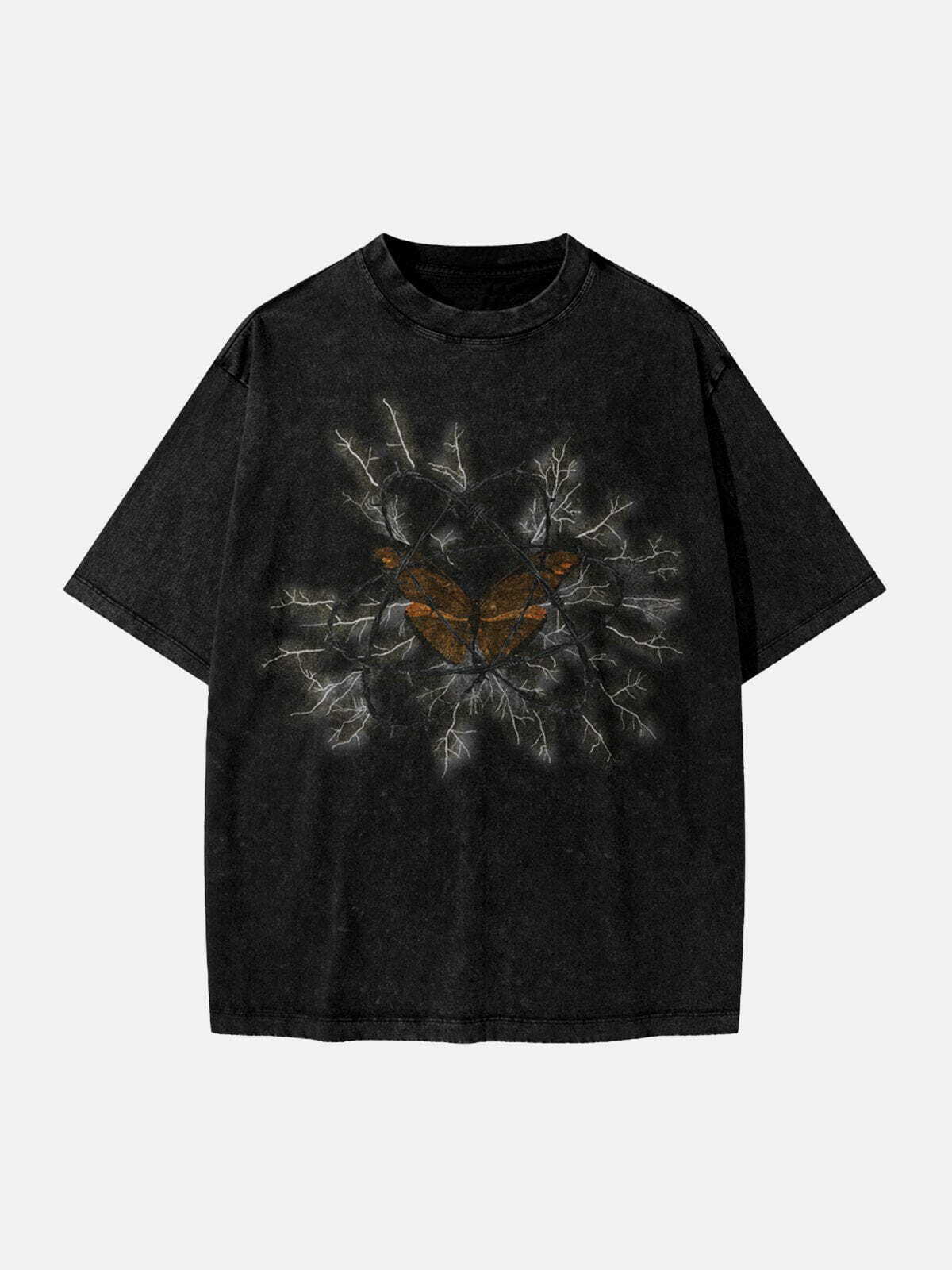 Thorns Butterfly Print Tee - Y2K Aesthetic Cute Top for Coquette & Grunge Styles