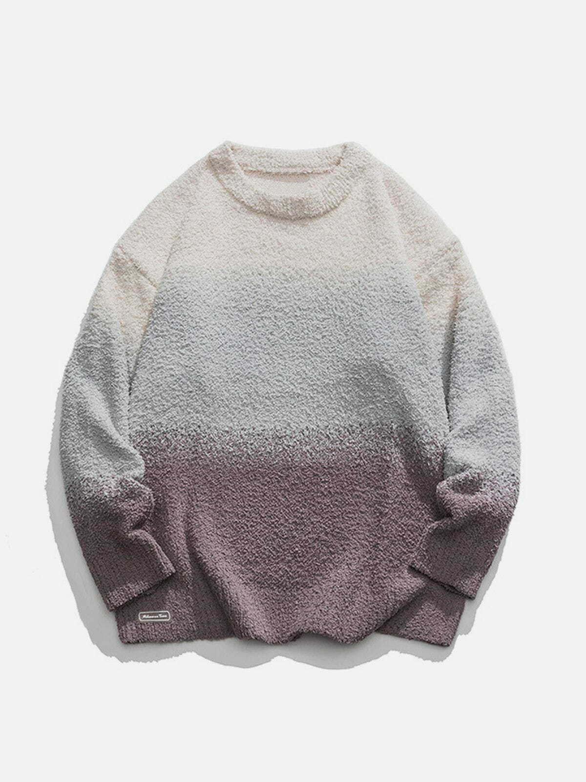 Three Color Gradient Soft Sweater - Y2K Fashion, Cozy Aesthetic, Cute Layering Essential