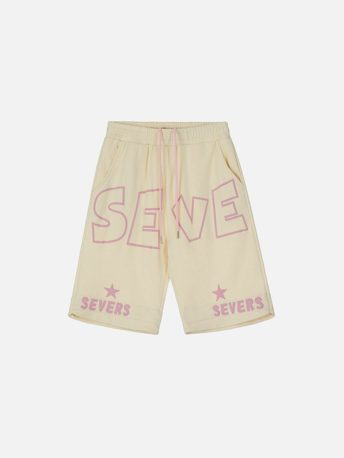 Trendy Foam Letter Print Shorts for Y2K Fashion, Grunge Aesthetic & Coquette Style